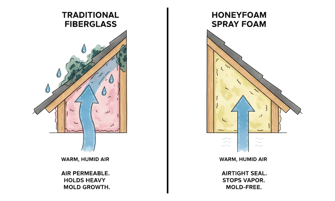 Does Spray Foam Prevent Mold? The Truth About Humidity and Your Home’s Health - Honeyfoam